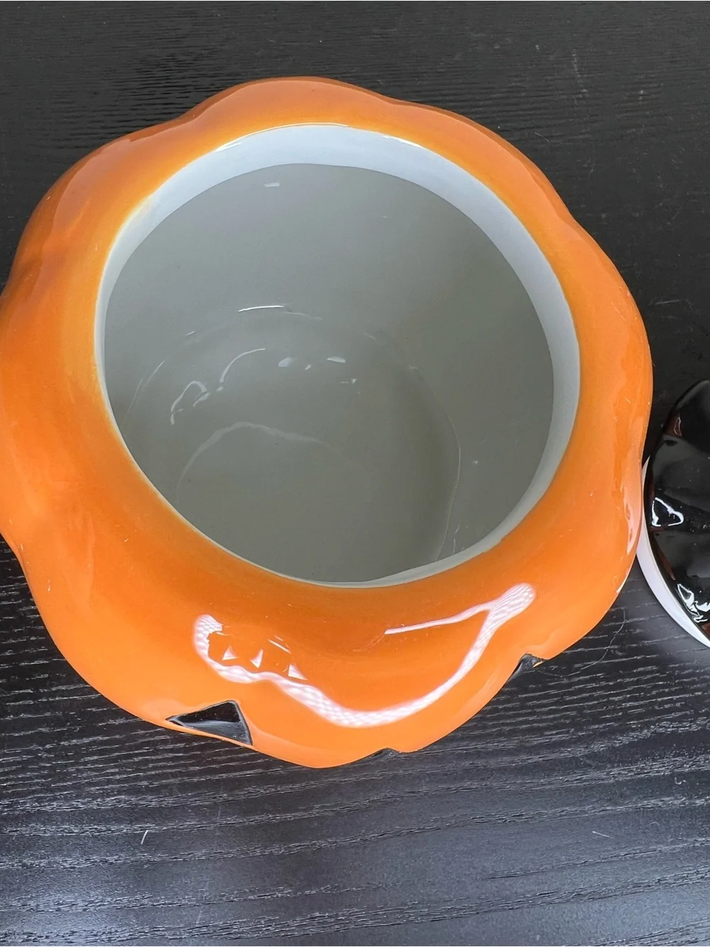 NEW Jack O’ Lantern Lane Halloween Pumpkin Jar with Clown Hat Lid